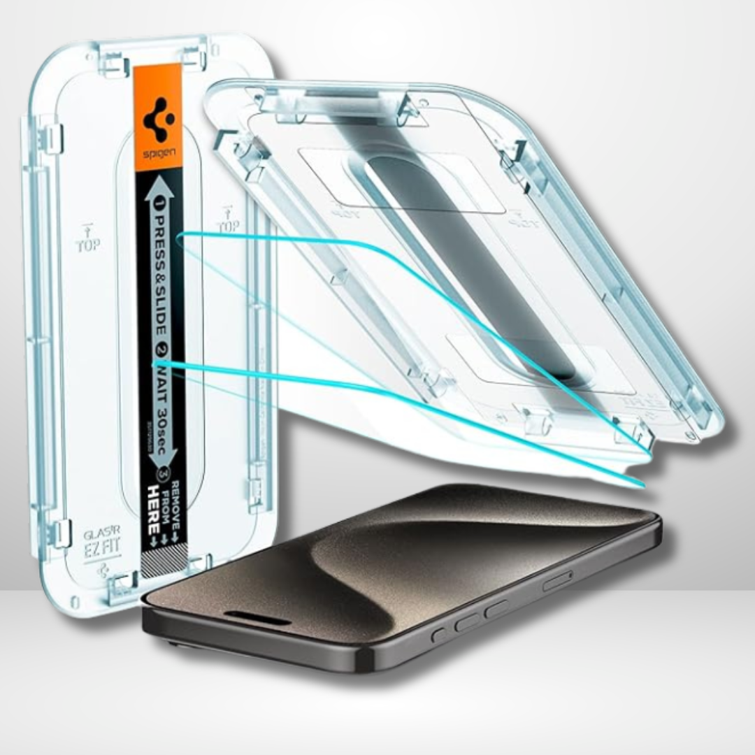 Self Install SP Ez Fit Tempered Glass Screen Protector Guard For Iphone 15/16 Series